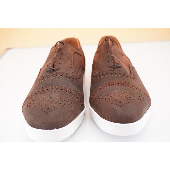 Allen Edmonds Strand Cap Toe Brown Suede Oxford Sneaker SZ 11 New $325